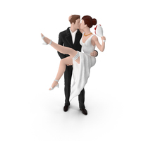 Bride and Groom Miniature PNG & PSD Images