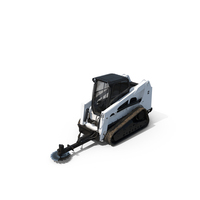 Compact Tracked Loader with Saw PNG & PSD Images