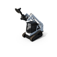 Compact Tracked Loader with Saw PNG & PSD Images