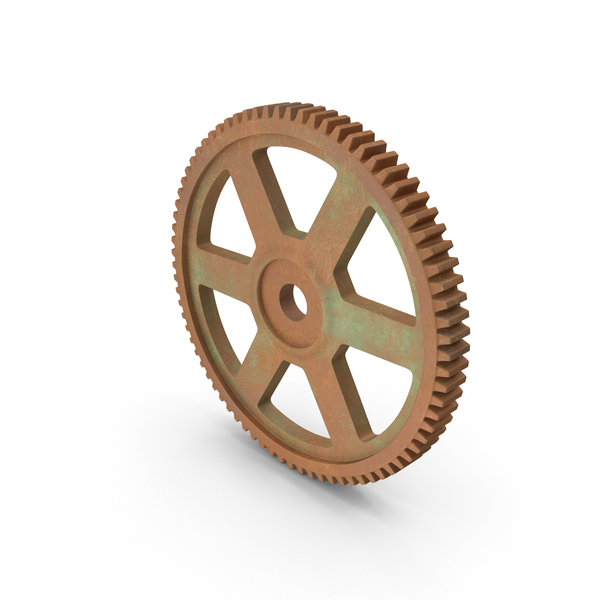 Aged Copper Spur Gear PNG & PSD Images