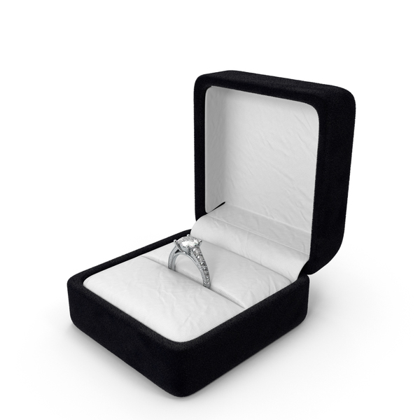 Engagement Ring in Ring Box PNG & PSD Images