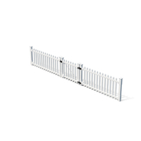White Picket Fence Section and Gate PNG & PSD Images