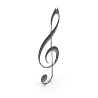Silver Treble Clef PNG & PSD Images