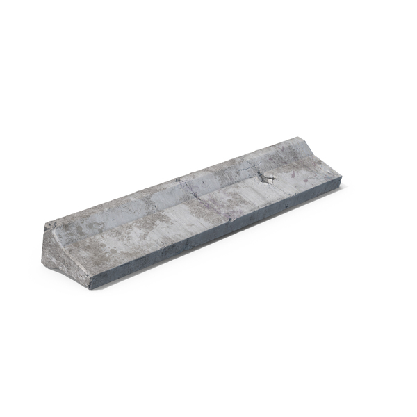 Weathered Concrete Barrier Flipped Over PNG & PSD Images