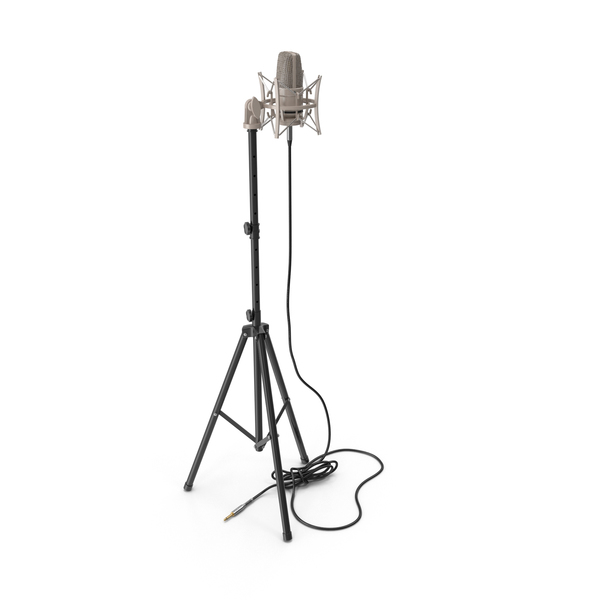 Condenser Microphone with Stand PNG & PSD Images