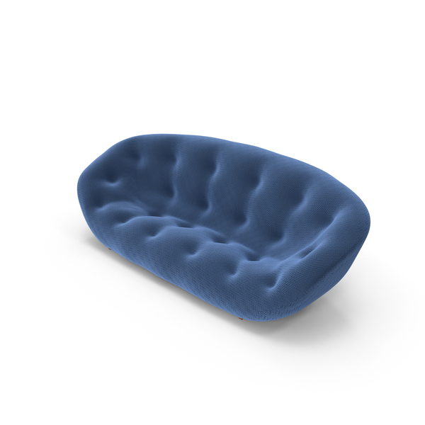 Blue Tufted Sofa PNG & PSD Images