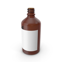 Empty Bottle With Blank Label PNG & PSD Images