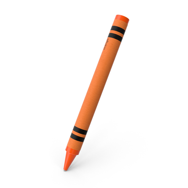 Orange Crayon PNG & PSD Images
