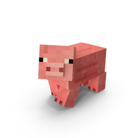 Minecraft Pig PNG和PSD图像