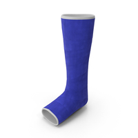Blue Fiberglass Leg Cast PNG & PSD Images