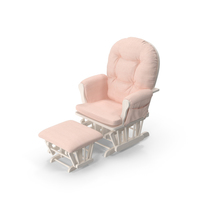 Pink Padded Rocking Chair PNG & PSD Images