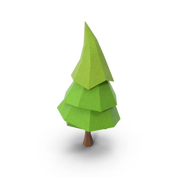 Low Poly Pine Tree PNG & PSD Images