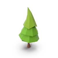 Low Poly Pine Tree PNG & PSD Images