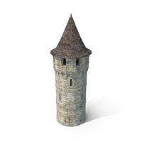 Round Turret with Roof PNG & PSD Images