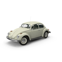 Volkswagen Beetle 1968 White PNG & PSD Images