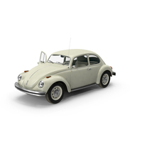 Volkswagen Beetle 1968 White PNG & PSD Images