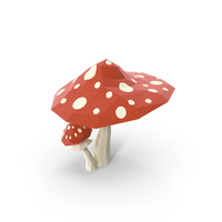 低聚蘑菇PNG和PSD图像