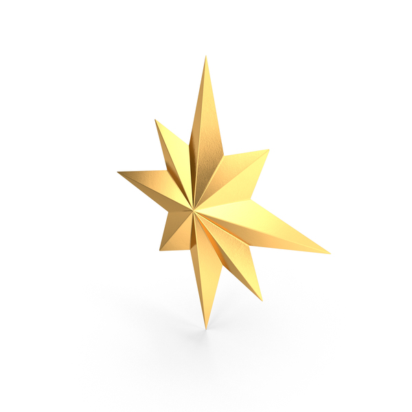 Gold Compass Star PNG & PSD Images