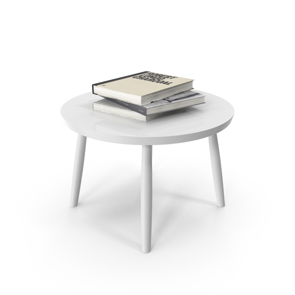 Side Table with Books PNG & PSD Images