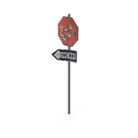 Ruined Stop Sign PNG & PSD Images