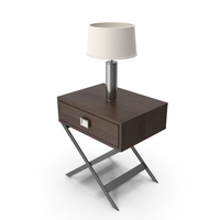 End Table with Lamp PNG & PSD Images
