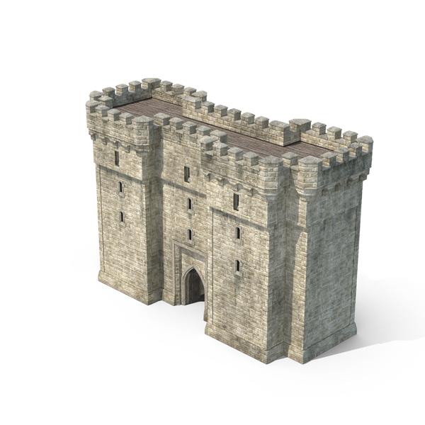 Gatehouse with Open Portcullis PNG & PSD Images