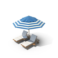 沙滩椅套装PNG和PSD图像