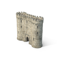 Gatehouse with Open Portcullis PNG & PSD Images