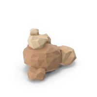 Low Poly Boulders PNG & PSD Images