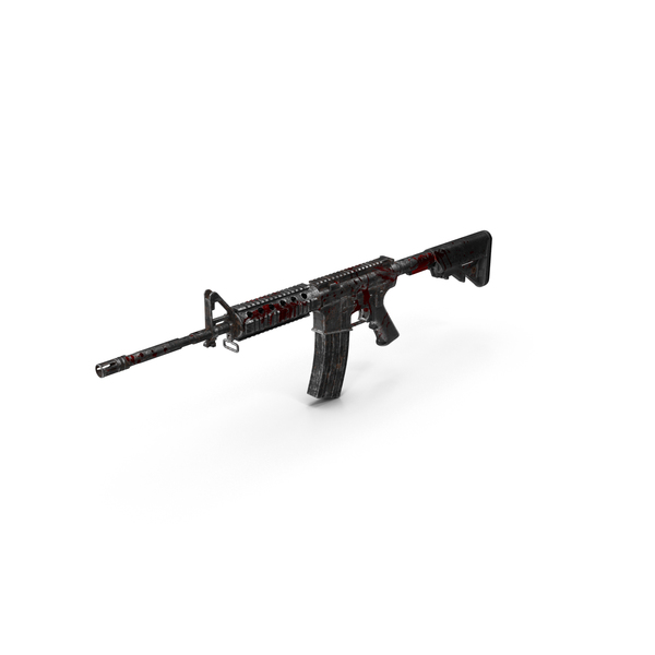 Bloody M4 Assault Rifle PNG & PSD Images
