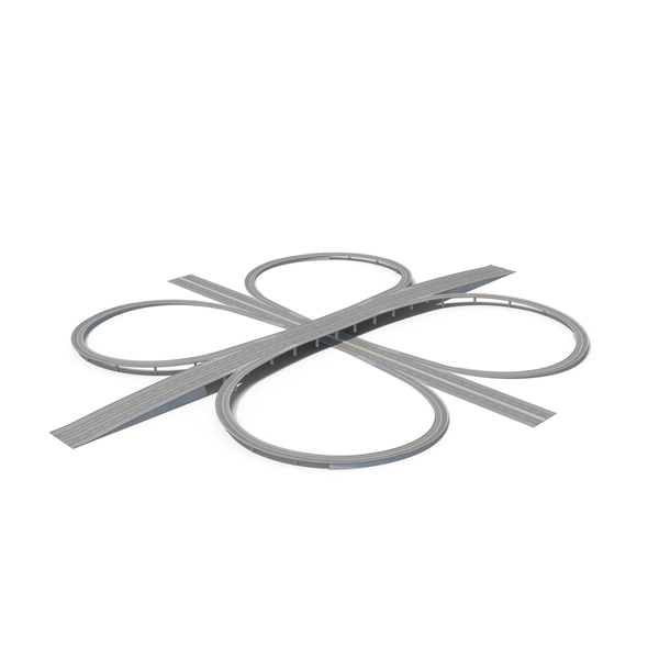 Two Lane Cloverleaf Highway PNG & PSD Images