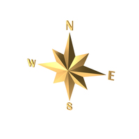 Gold Compass Rose PNG & PSD Images