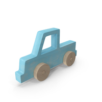 Baby Wooden Car Blue PNG & PSD Images