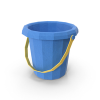 Low Poly Sand Bucket PNG & PSD Images