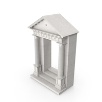 Greco-Roman Door With Pediment PNG & PSD Images