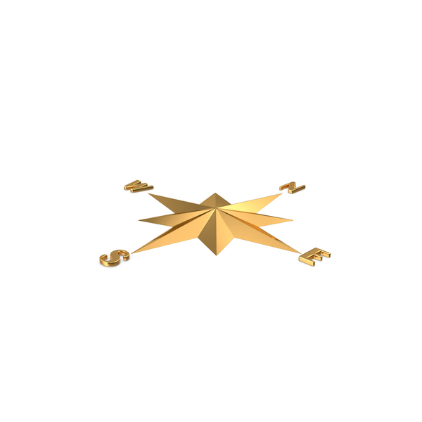 Gold Compass Rose PNG & PSD Images