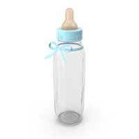 Empty Blue  Baby Bottle PNG & PSD Images