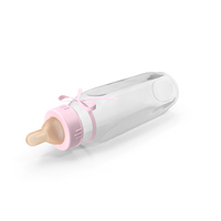 Pink Baby Bottle Empty PNG & PSD Images
