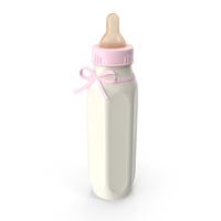 Pink Baby Bottle Full PNG & PSD Images