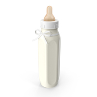 White Baby Bottle Full PNG & PSD Images