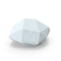 Low Poly Snow Covered Rock PNG & PSD Images