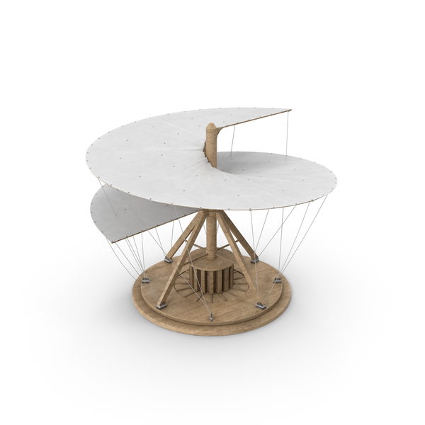 Leonardo Da Vinci's Aerial Screw PNG & PSD Images