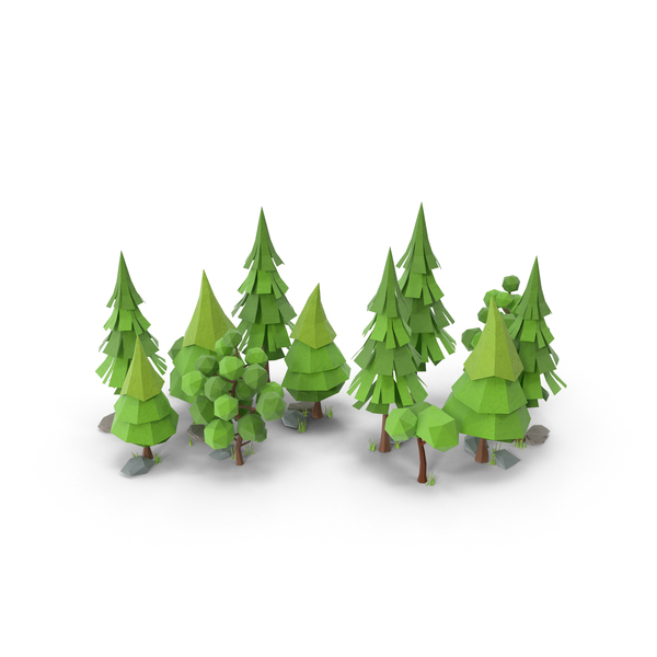 Low Poly Forest PNG & PSD Images
