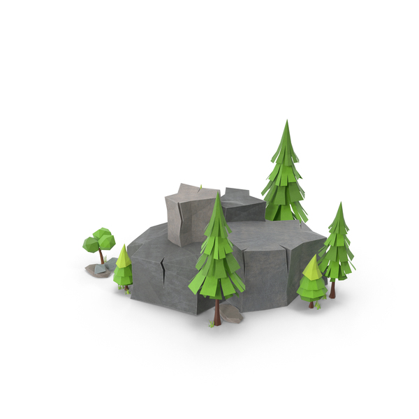 Low Poly Forest PNG & PSD Images