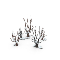 Low Poly Snow Scene PNG & PSD Images