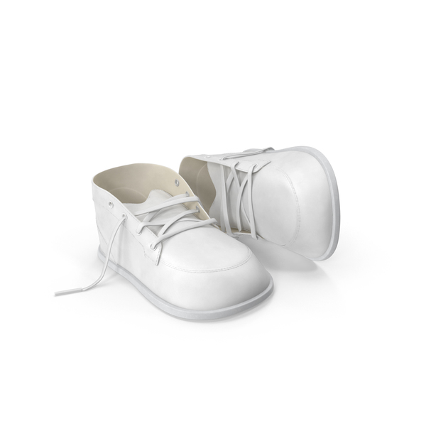 白色婴儿鞋PNG和PSD图像