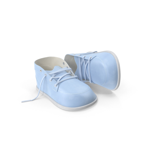 蓝色婴儿鞋PNG和PSD图像
