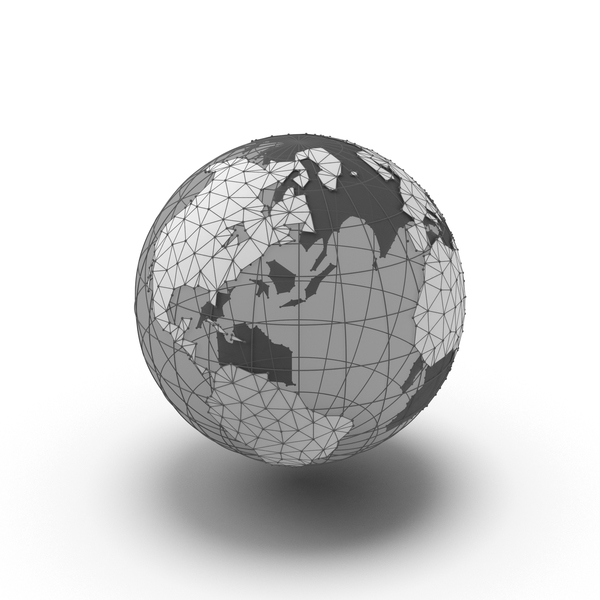 Wire Frame Globe with Transparent Water PNG & PSD Images