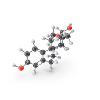 Estrogen Estriol Molecule PNG & PSD Images