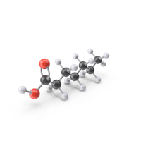 Heptanoic Acid Molecule PNG & PSD Images